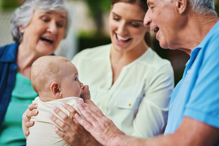 Our time together is never enough. a three generational family spending time outdoors.