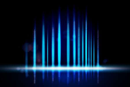 Data in transmission. Cropped view of a data stream against a black background.の写真素材