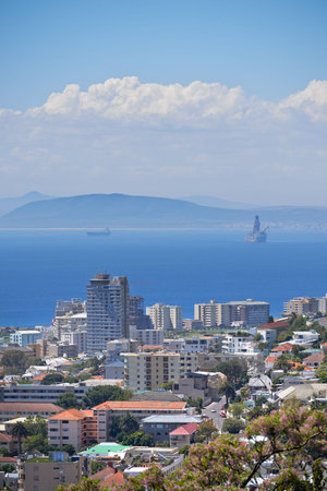 Sea Point in the summer. A view across Sea Point, Western Cape.
