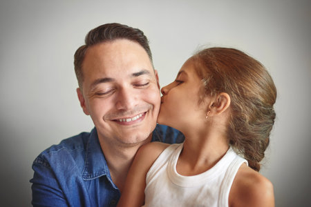 My dad is my hero. a man spending quality time with his young daughter.の写真素材