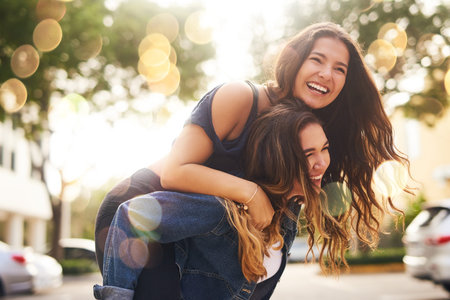 There is always fun to be had with your bestie. two female best friends spending the day together in...