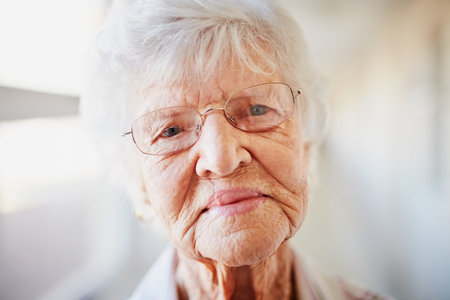 The face that life gave me. Portrait of a happy elderly woman at a retirement home.