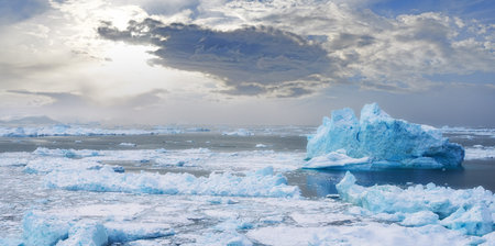 The beauty of Greenland. A photo of the Ilulissat Icefjord, Greenland.