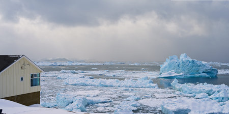 The beauty of Greenland. A photo of the Ilulissat Icefjord, Greenland.