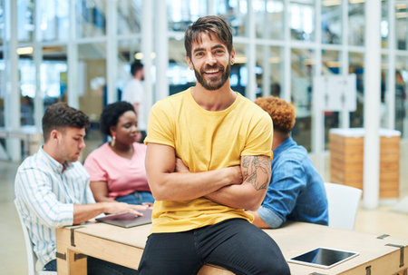 Trust us to keep your designs on track. a young businessman having a meeting with his team in a...