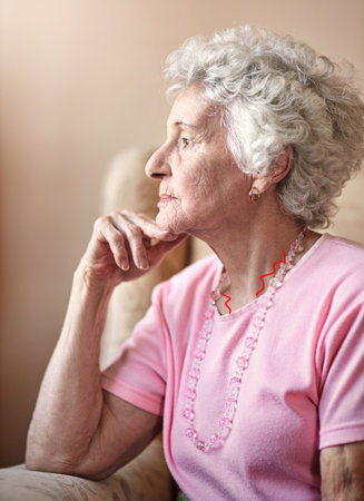 Things end but memories last forever. a senior woman looking thoughtful.の写真素材