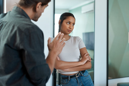 Im not interested. a young couple having an argument at home.
