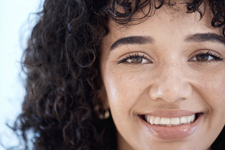 Business woman, face and smile with success and professional portrait, corporate goals with vision....