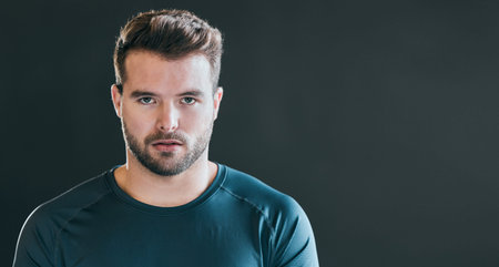Always face your challenges head on. Cropped portrait of a handsome young male athlete posing...