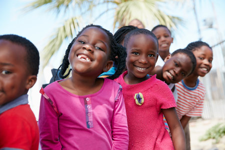 So much adorability. kids at a community outreach event.の写真素材