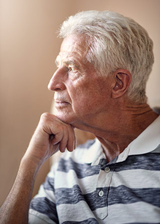 I miss the old time...a senior man looking thoughtful.
