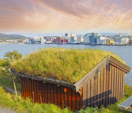Norways hidden treasures. Historical buildings in Norway, more than 100 years old.の写真素材