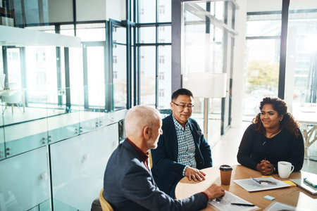 Teamwork will always work to your biggest advantage. a group of businesspeople having a meeting in...