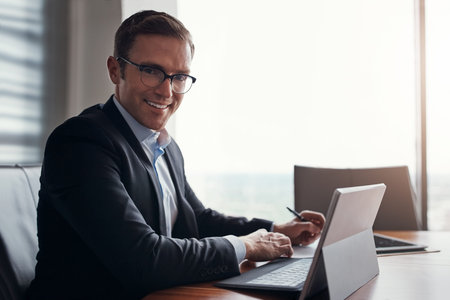 Positivity is my secret. Cropped portrait of a handsome businessman working in his corporate office.