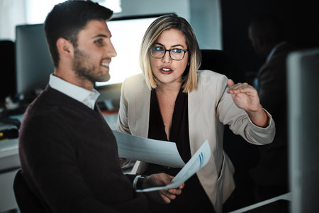 When we know better, we do better. corporate businesspeople in the office.の写真素材