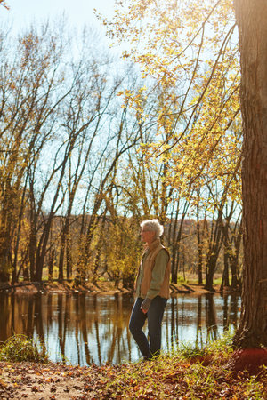 Retirement brought out their adventurous side. a happy senior couple exploring nature together.の写真素材