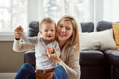 Becoming a mom changes everything for the better. a mother bonding with her baby boy at home.