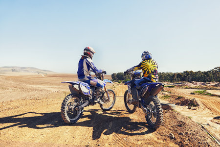 Time to rip up this track. motocross racing in action.の写真素材