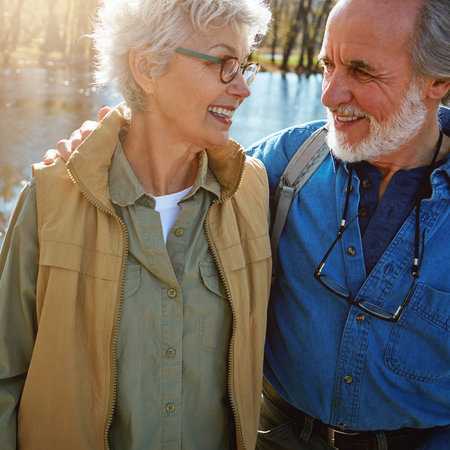 Nothing as relaxing as a day in nature. a senior couple spending a day in nature together.