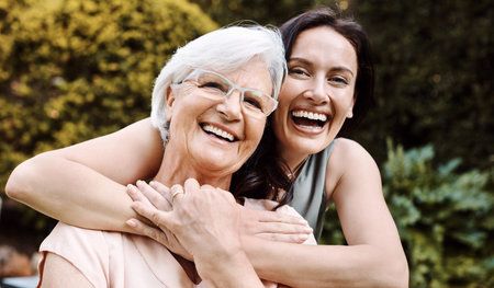 The most important person in my life. a happy senior woman spending quality time with her daughter...