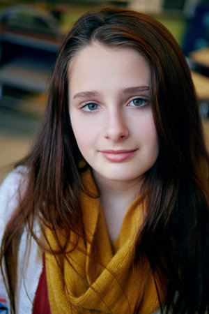 School is cool. Portrait of a confident elementary student at school.