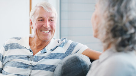 This is what happens when you plan for retirement. a senior couple relaxing on the sofa at home.
