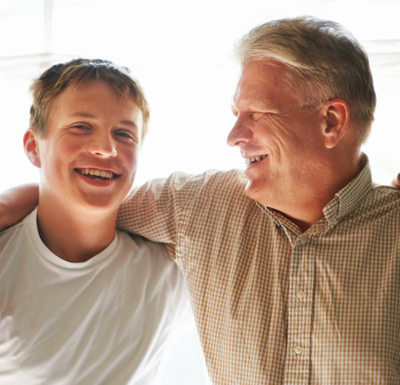 Hanging out with granddad. Cropped portrait of a senior man and his grandson.の写真素材