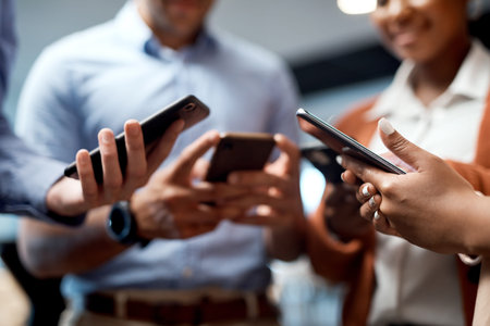 The more socially connected the more youre seen. a group of unrecognisable businesspeople using...