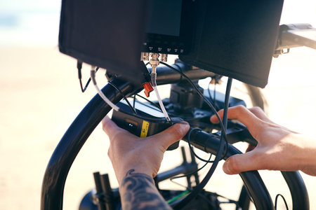 What does this button do. Closeup of an unrecognizable man making a few adjustments on a state of...
