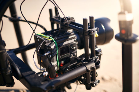 This should be every videographers weapon of choice. Closeup of a state of the art video camera...