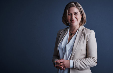 This is what white collar looks like. Studio portrait of an attractive young corporate businesswoman...