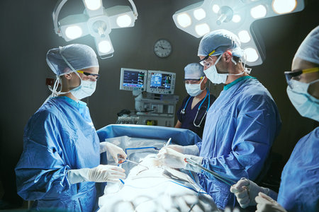 This job is life or death. surgeons in an operating room.