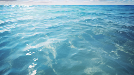 Close up of clear flowing water. Fresh spring mineral water for hydration and environment.の素材