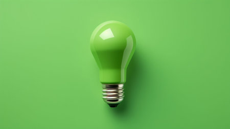 Eco friendly lightbulb, Sustainability, Renewable energy conceptの素材