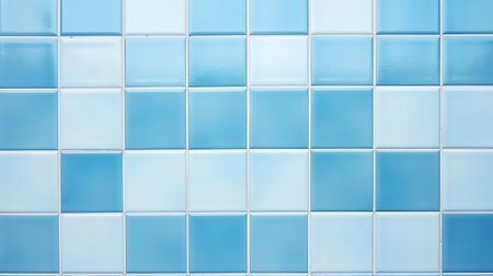 Blue ceramic tile wall or floor background. Design wallpaper copyspaceの素材