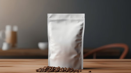 Coffee bean package Mock-Up and Blank for your text or designの素材