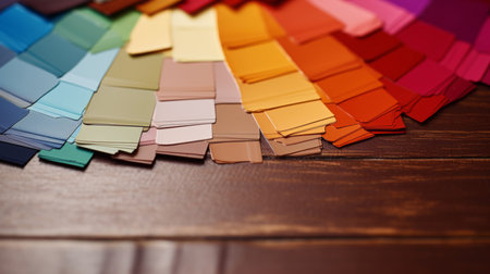Bright color palette combination. Paint sample for wall or paintingの素材