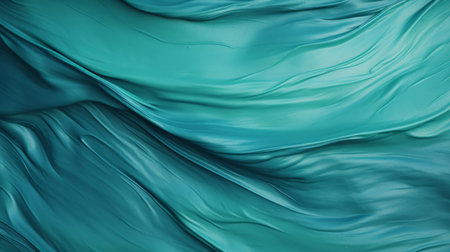 Teal smooth paint texture close-up. Swirl abstract background.の素材