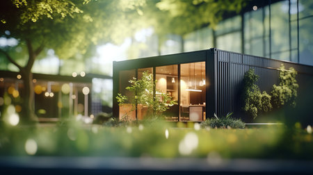 Sustainability and recycle concept for container box office, house, or vacationの素材