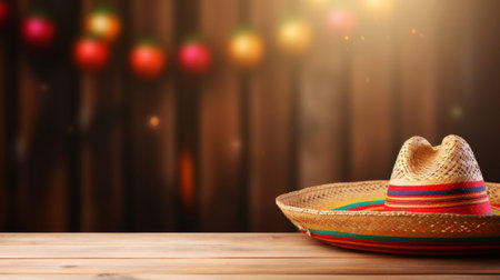 Mexican Cinco de Mayo holiday background. Traditional party celebration conceptの素材