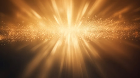 Glitter, light and background with heaven space, mockup and golden dust effect for Catholic, faithの素材