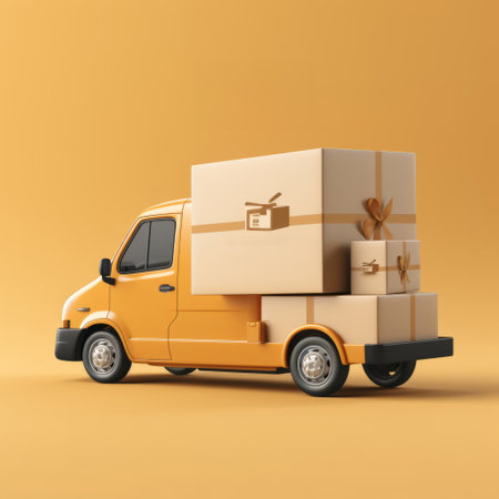 Fast and efficient transport and delivery service. Safe shipping logisticsの素材