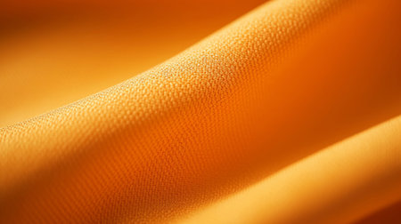 Close-up of folded, yellow texture fabric cloth textile background.の素材