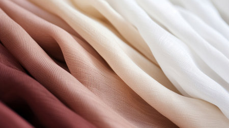 Close-up of soft, mixed colour texture fabric. Cloth textile background.の素材