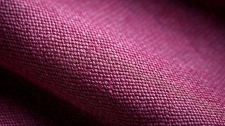 Close-up of maroon texture fabric cloth textile background.の素材