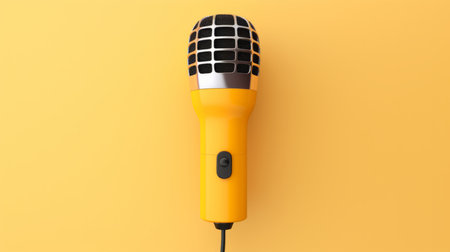 3D render of a podcast microphone, for radio, live streaming and recording musicの素材