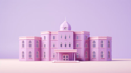 3D render of a hospital, mall or place of worship for virtual reality or architectureの素材