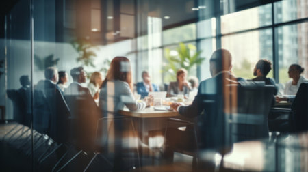 Group of business people having a meeting or brainstorming in a boardroomの素材