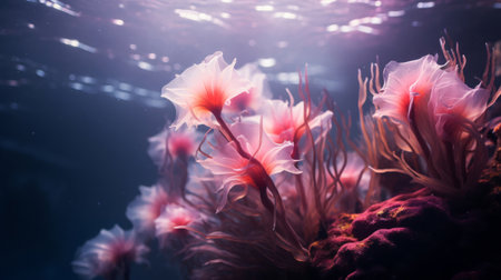 Underwater scenery, various types of coral.の素材