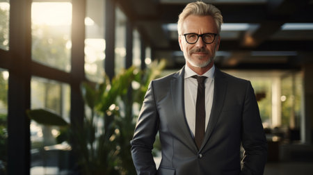 Mature businessman looking with confidence. Executive or Investor portraitの素材